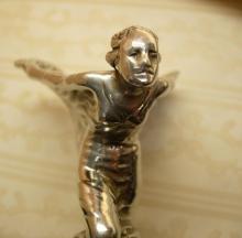 Vintage Rolls Royce Hood ornament Spirit of Ecstasy Flying Lady nouveau winged woman
