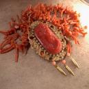 Victorian Cameo necklace antique earrings Branch Coral Edwardian pearls