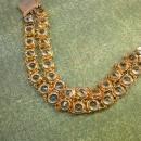 Antique Art deco Glass Open back bracelet Clear faceted jewels