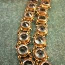 Antique Art deco Glass Open back bracelet Clear faceted jewels