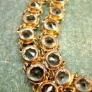 Antique Art deco Glass Open back bracelet Clear faceted jewels
