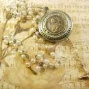 Faith Saint Teresa Pocketwatch Locket rosary necklace