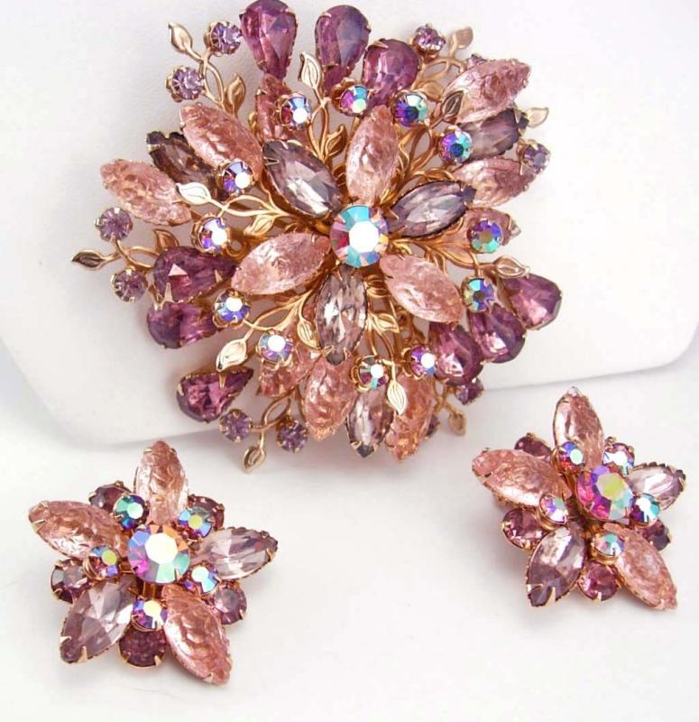 HUGE statement Fruit salad Brooch and earrings OVER 3