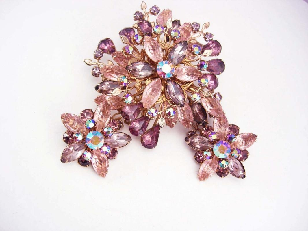 HUGE statement Fruit salad Brooch and earrings OVER 3