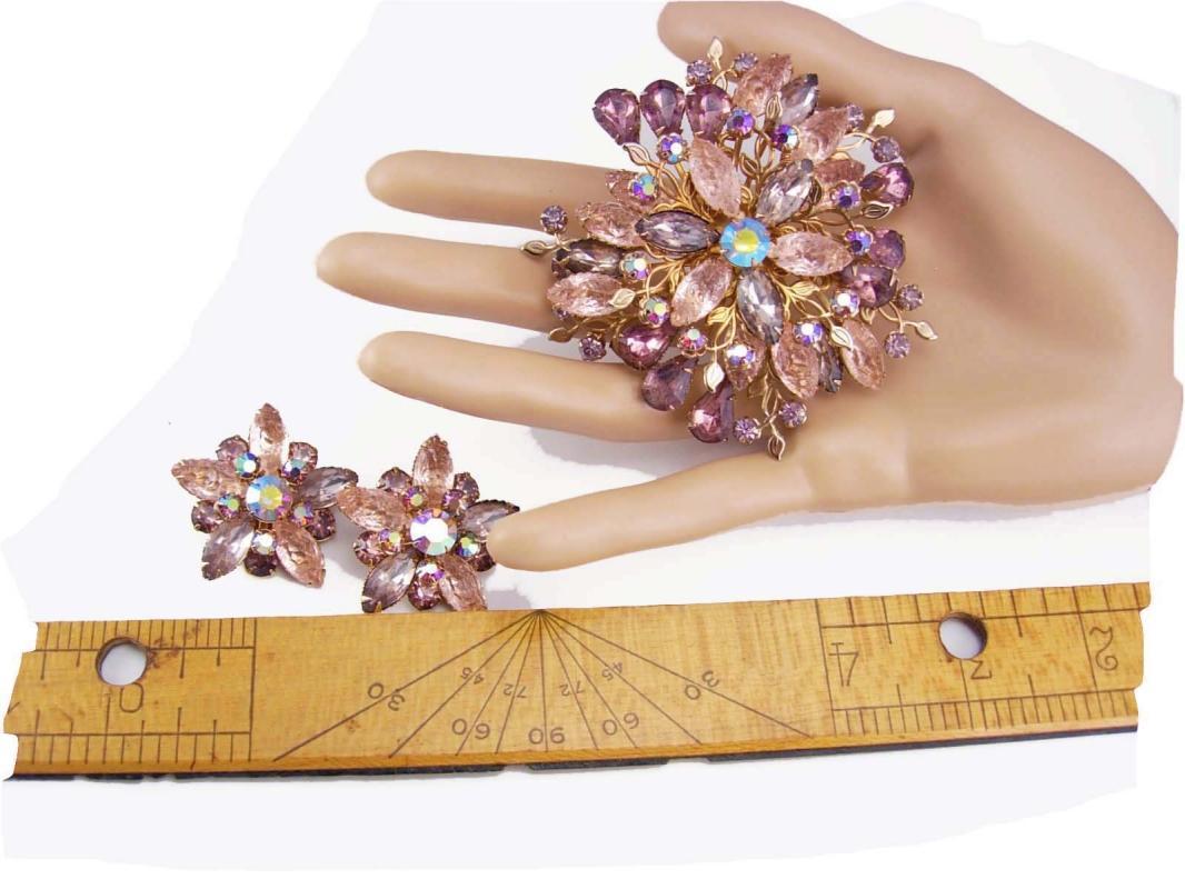 HUGE statement Fruit salad Brooch and earrings OVER 3