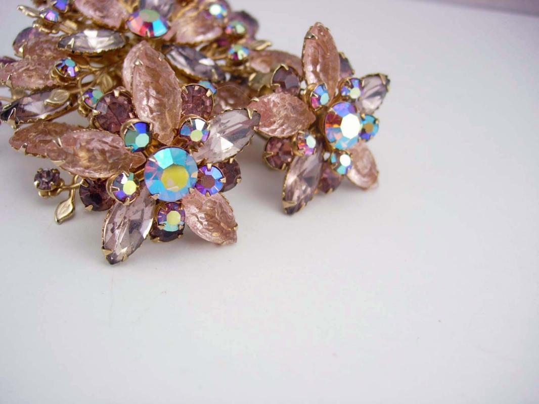 HUGE statement Fruit salad Brooch and earrings OVER 3