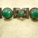 Signed VIntage sterling Mexico Bracelet Fancy ornate settings hallmarked