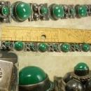 Signed VIntage sterling Mexico Bracelet Fancy ornate settings hallmarked
