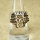 Vintage Sterling KIng Tut Ring Egyptian revival size 7 Pharaoh Cleopatra