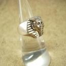 Vintage Sterling KIng Tut Ring Egyptian revival size 7 Pharaoh Cleopatra