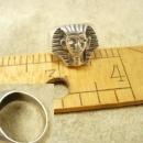 Vintage Sterling KIng Tut Ring Egyptian revival size 7 Pharaoh Cleopatra