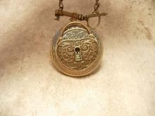 Victorian Steampunk Key and Padllock locket necklace Gothic baroque Medieval Cross inside