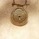 Victorian Steampunk Key and Padllock locket necklace Gothic baroque Medieval Cross inside