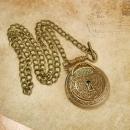 Victorian Steampunk Key and Padllock locket necklace Gothic baroque Medieval Cross inside
