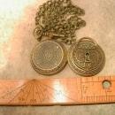 Victorian Steampunk Key and Padllock locket necklace Gothic baroque Medieval Cross inside