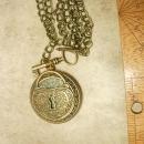 Victorian Steampunk Key and Padllock locket necklace Gothic baroque Medieval Cross inside