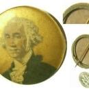 ANtique Dated 1800 Political GEORGE WASHINGTON GILT Portrait Button brooch