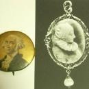 ANtique Dated 1800 Political GEORGE WASHINGTON GILT Portrait Button brooch