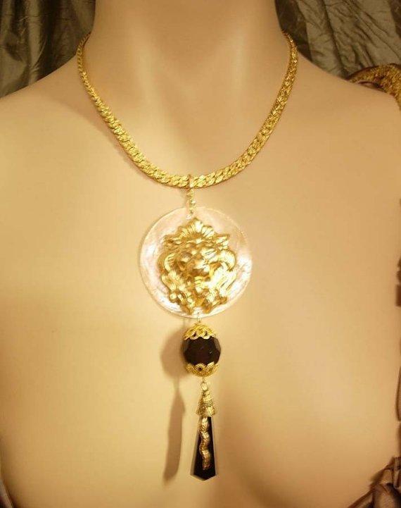 Victorian Lions and snakes OH MY what a necklace