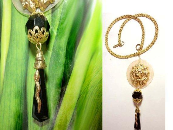 Victorian Lions and snakes OH MY what a necklace