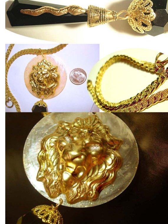 Victorian Lions and snakes OH MY what a necklace