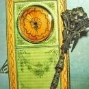 Vintage C clasp Gothic lion brooch 1\/4 ct citrine Genuine carnelain drop