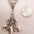 MEdieval GOthic Fleur de Lis flower of the universe pendant necklace