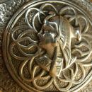 Antique Sterling Cleopatra brooch Grand tour hallmarked solid sterling large egyptian Queen brooch