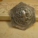 Antique Sterling Cleopatra brooch Grand tour hallmarked solid sterling large egyptian Queen brooch