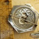 Antique Sterling Cleopatra brooch Grand tour hallmarked solid sterling large egyptian Queen brooch