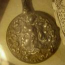AWESOME antique Victorian mourning shadowbox Carved Bird Frame