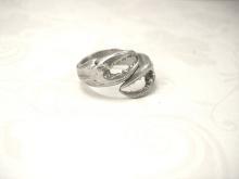 Vintage Bizarre Lobster Claw sterling Ring heavy sterling size 10