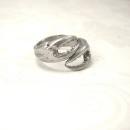 Vintage Bizarre Lobster Claw sterling Ring heavy sterling size 10