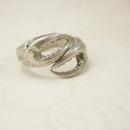 Vintage Bizarre Lobster Claw sterling Ring heavy sterling size 10