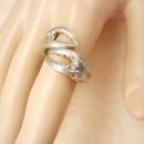Vintage Bizarre Lobster Claw sterling Ring heavy sterling size 10