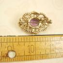 Vintage Victorian brooch PURPLE open back stone Rich detail