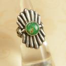 Vintage Art Deco Green Turquoise Ring Mexico origin