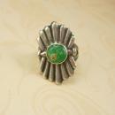 Vintage Art Deco Green Turquoise Ring Mexico origin