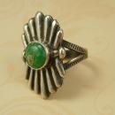 Vintage Art Deco Green Turquoise Ring Mexico origin