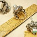 Vintage Sterling Bedouin Ring huge Turquoise Turkish setting Statement ring 20.4 grams