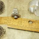 Vintage Mystical amethyst star Etruscan ring Sterling Hand wrought Aquarius birthstone