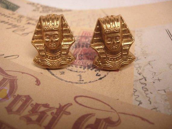 assemblage Egyptian revival cufflinks
