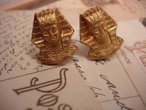 assemblage Egyptian revival cufflinks