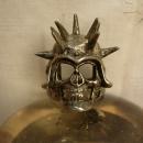 Huge Gothic Skull ring sterling with spiked on his helmet
