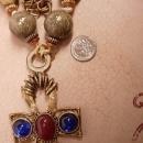 Chunky Vintage Gypsy Goddess of Eternal Life Ankh Necklace signed