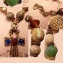 Chunky Vintage Gypsy Goddess of Eternal Life Ankh Necklace signed