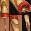 DECO FINGER celluloid bizarre hat stickpin