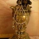Gothic MEdieval chandelier Cross drop rhinestone earrings