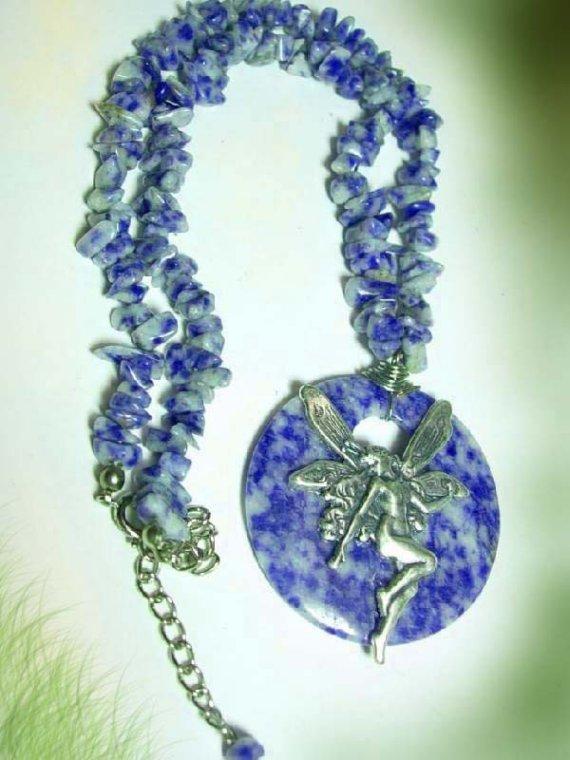 Irish Fairy Nymph Lapis talisman necklace of Goddess Aine