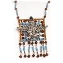 Exotic Asian Goddess glass beaded Tassle necklace